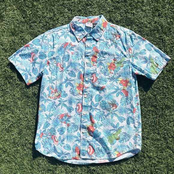 Marvel Other - Marvel Blue Floral Men's Shirt